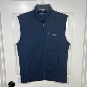 Patagonia Better Sweater Full Zip Fleece Vest Men's S Blue
